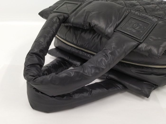 Chanel Coco Cocoon Handbag Nylon Black