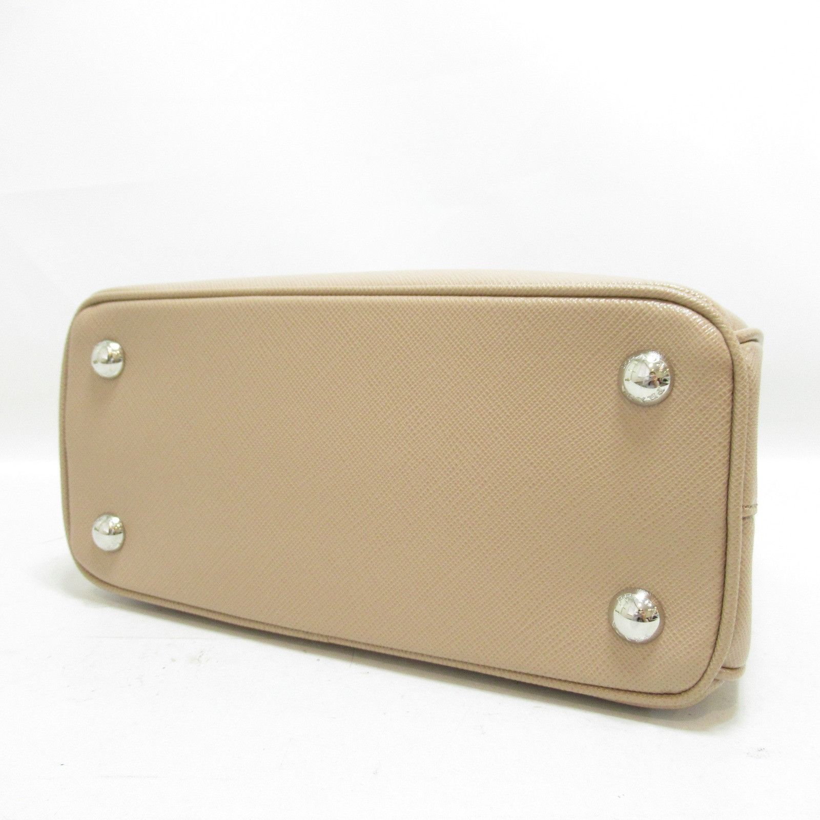 Prada Shoulder Bag Leather Beige Pink