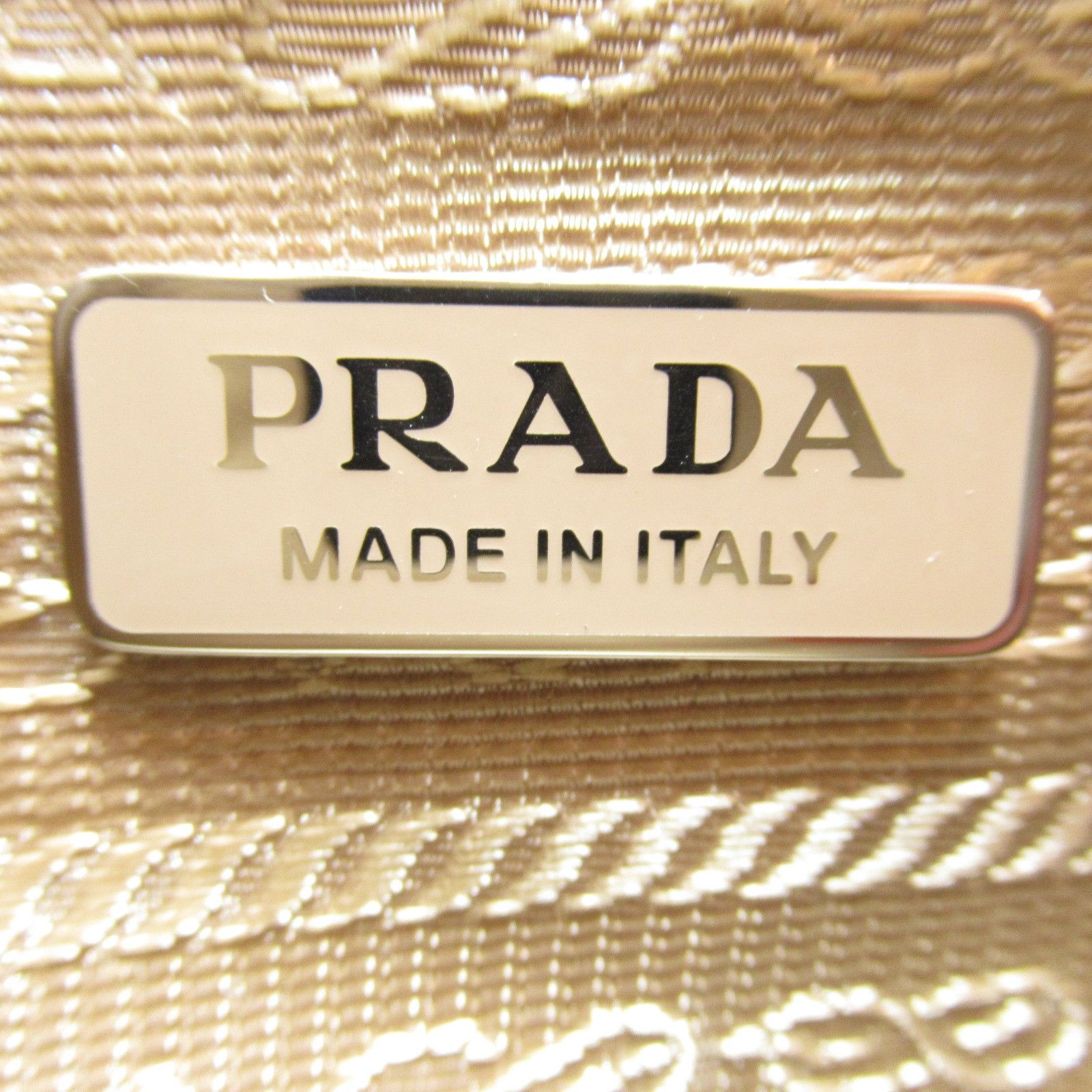 Prada Shoulder Bag Leather Beige Pink