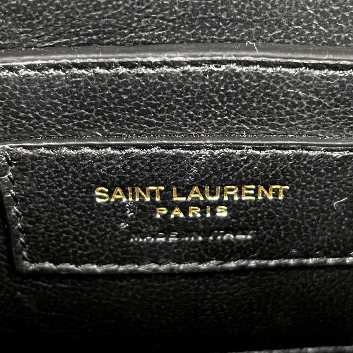 Saint Laurent Mini Handle Bag Leather Black
