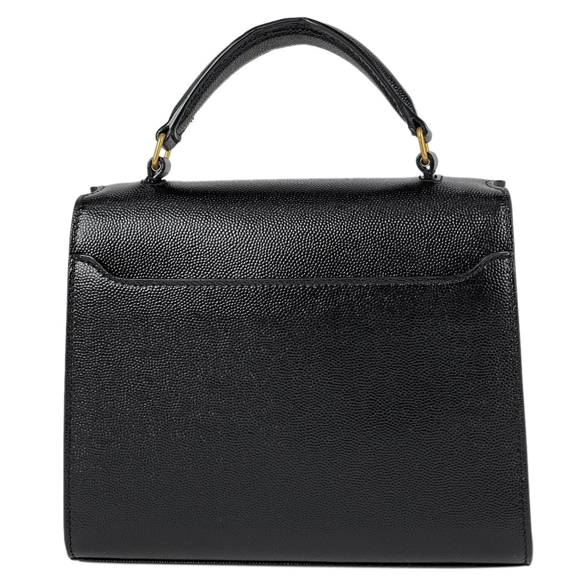 Saint Laurent Mini Handle Bag Leather Black