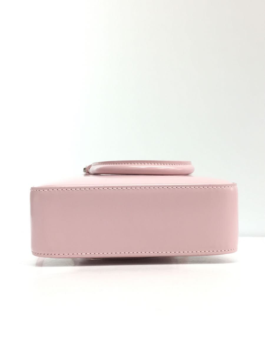 Prada Small Brushed Leather Tote Bag Triangle Logo Crossbody Bag Pink