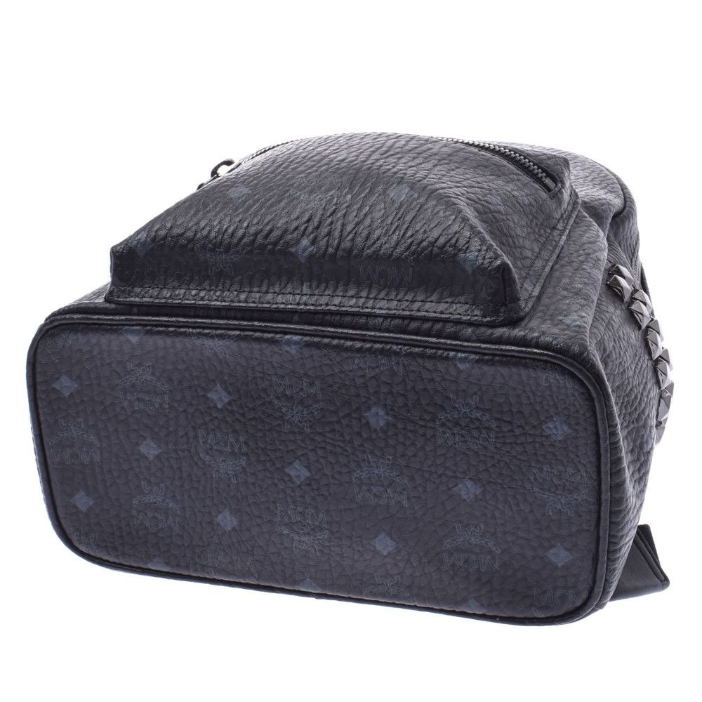 MCM Backpack 27 Side Studs Rucksack Daypack Black