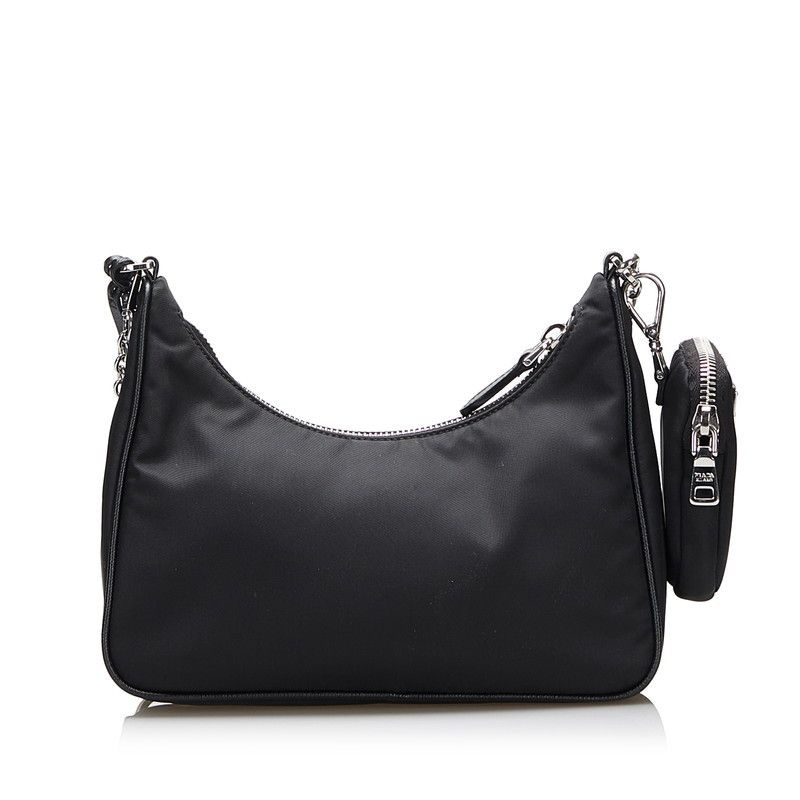 Prada Prada Shoulder Bag Nylon Leather Black Size ONE SIZE - 4 Thumbnail