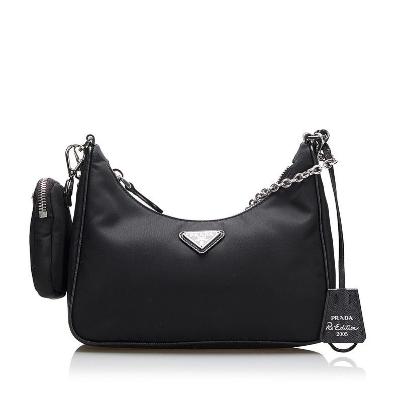 Prada Prada Shoulder Bag Nylon Leather Black Size ONE SIZE - 2 Preview