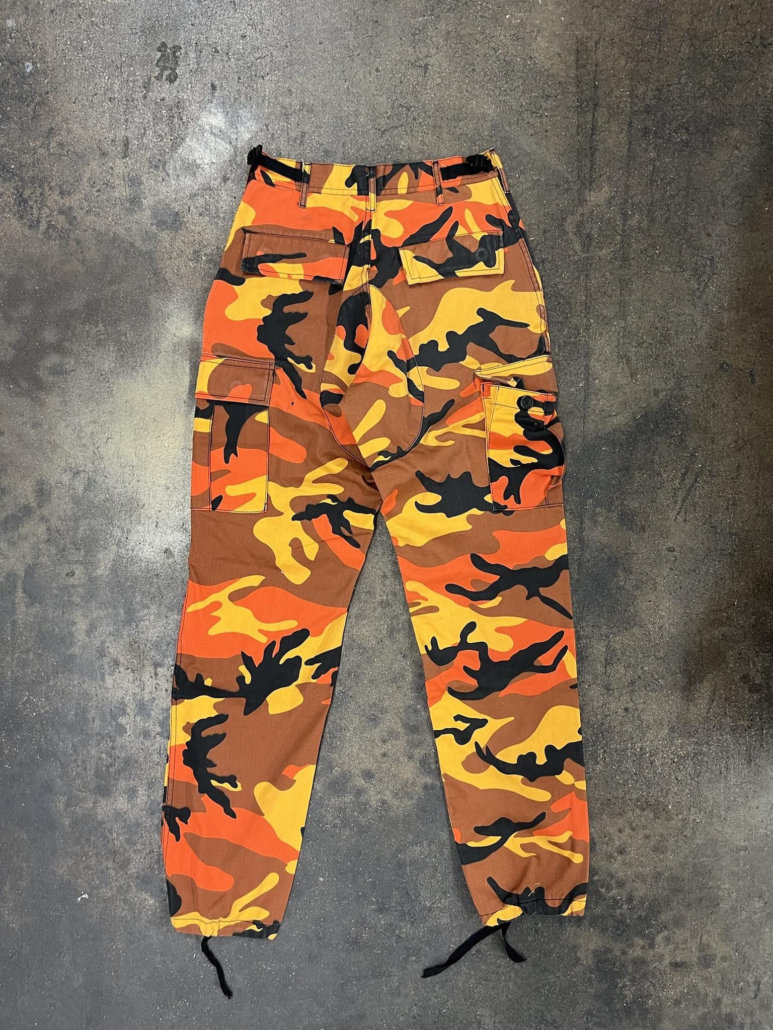 Other Vintage Orange Camo Cargo Pants Size US 28 / EU 44 - 2 Thumbnail