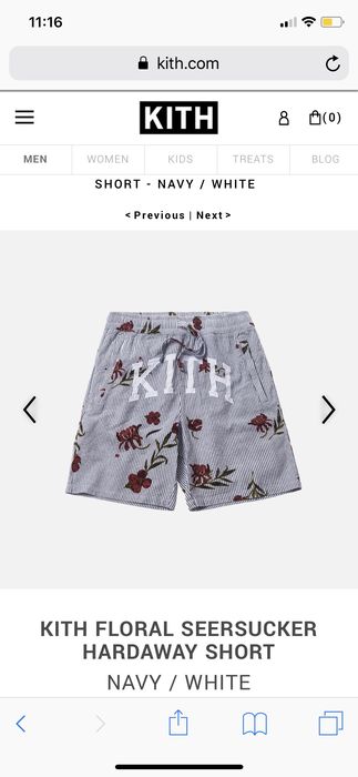 Kith Kith Floral Seersucker Hardaway Short Size Large | Grailed