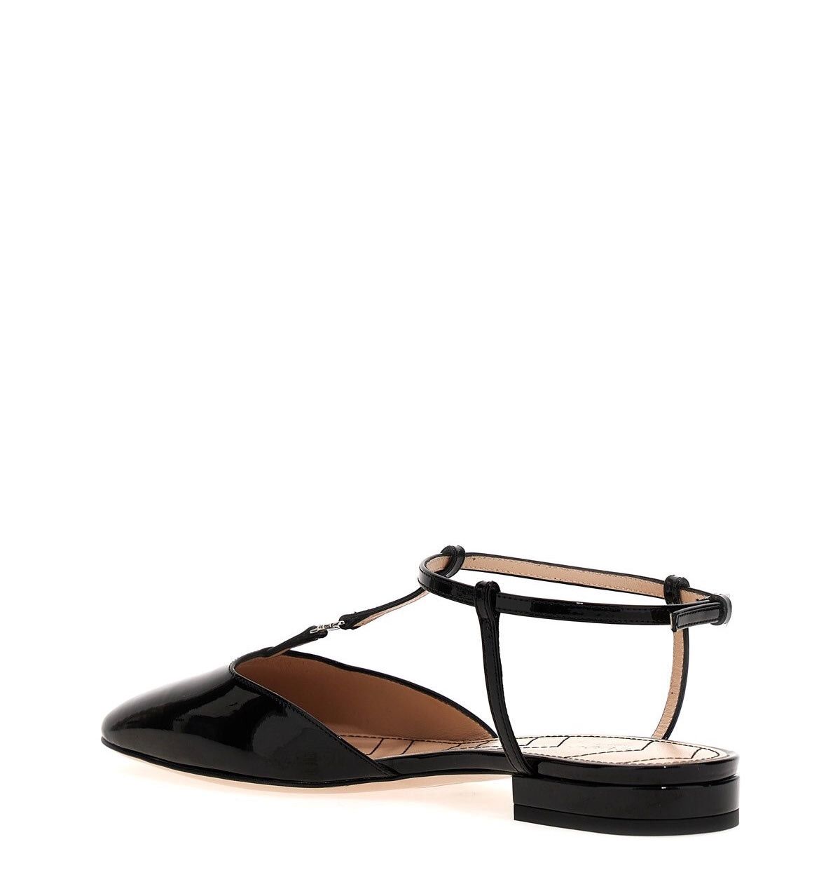 GUCCI DOUBLE G BALLET LEATHER FLATS SIZE 40