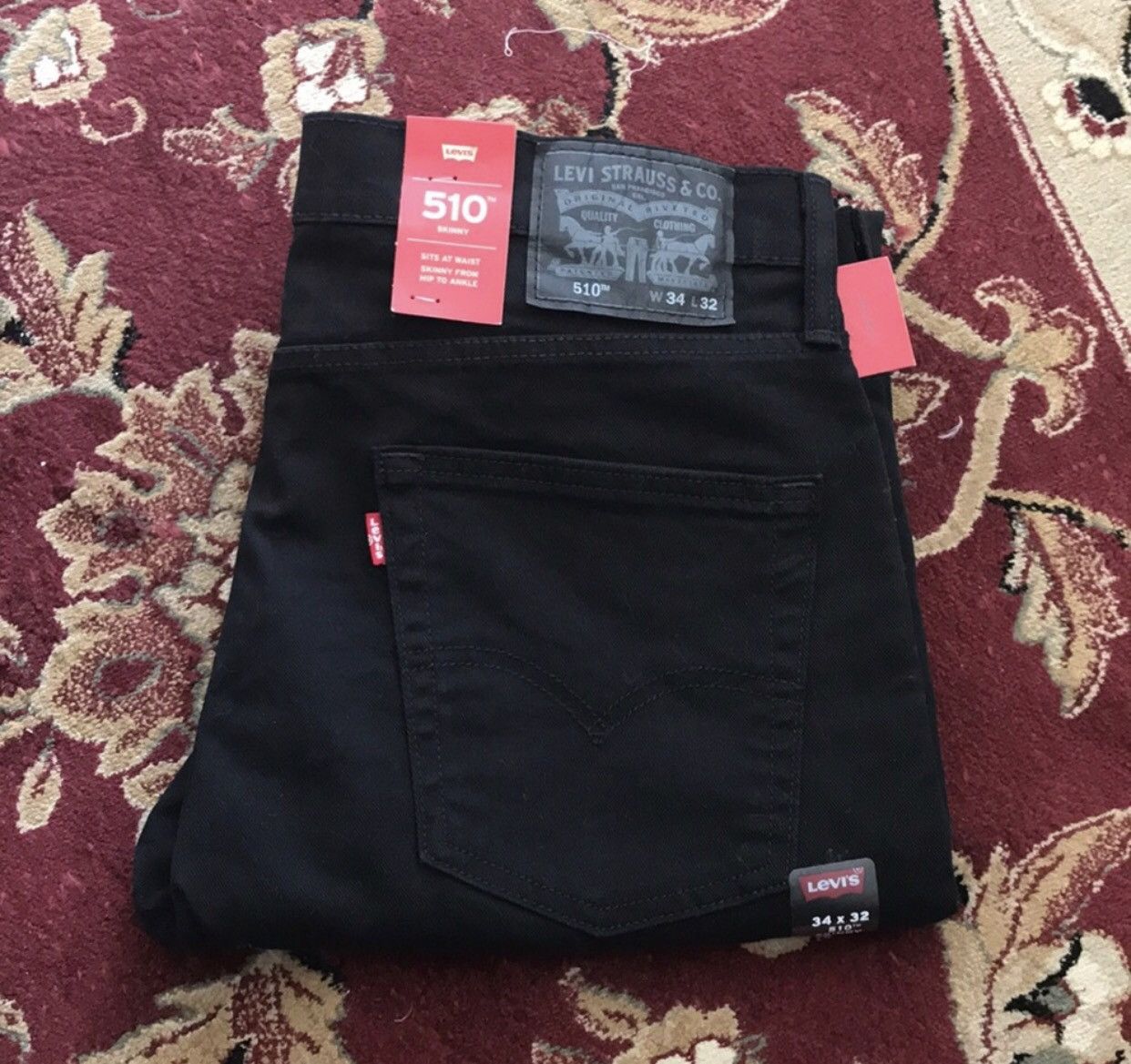 Lee LEVI S 510 MEN S SKINNY FIT ZIP FLY STRETCH JEANS JET BLACK Grailed
