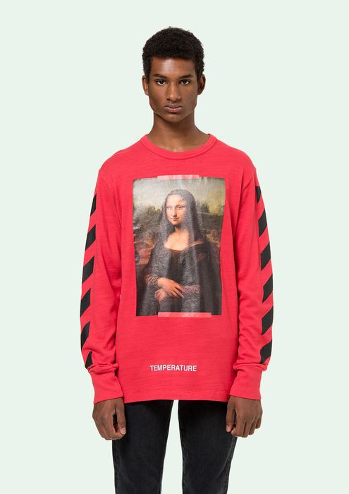 Off white mona lisa red best sale t shirt