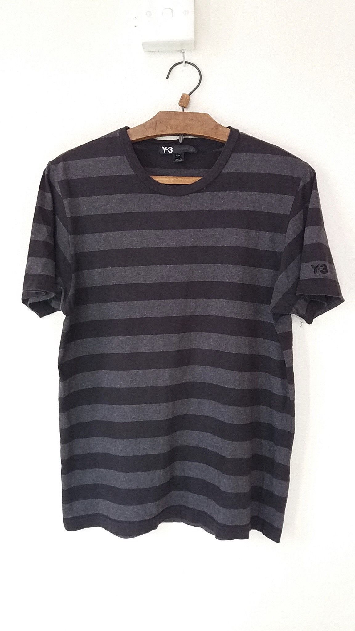 Adidas Y-3 Yohji Yamamoto X Adidas Stripes Heather tshirt Size US M / EU 48-50 / 2 - 1 Thumbnail
