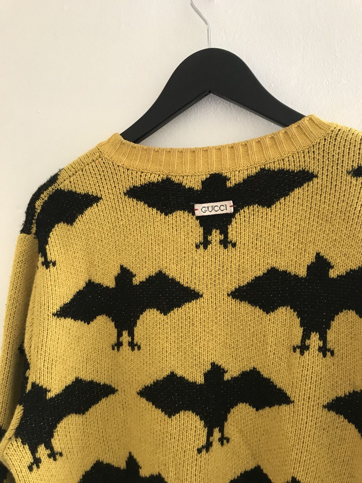 Gucci Last Drop Bat Jacquard Crewneck Sweater Knit Grailed