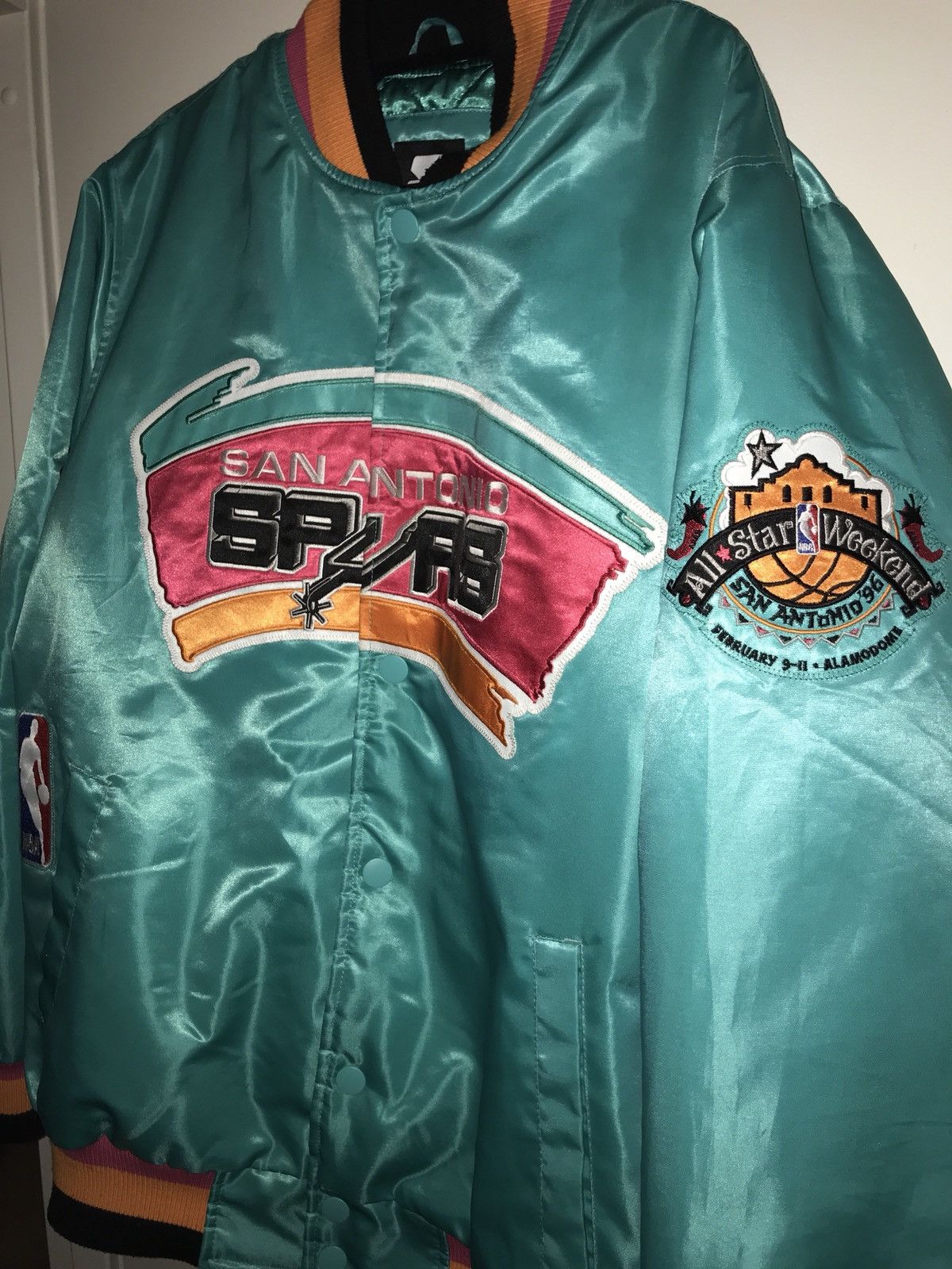 Bomber Jacket NBA Starter Vintage Nba San Antonio Spurs 96 All Star Weekend Bomber Jacket Grailed