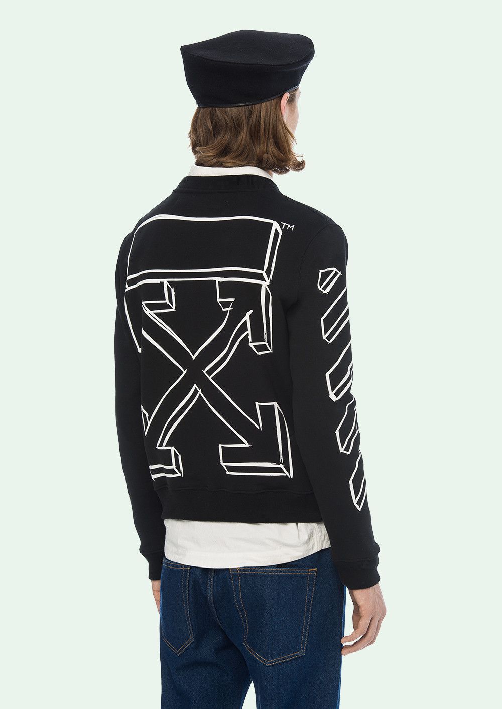 Off White 3D MARKER LINE CREWNECK Grailed