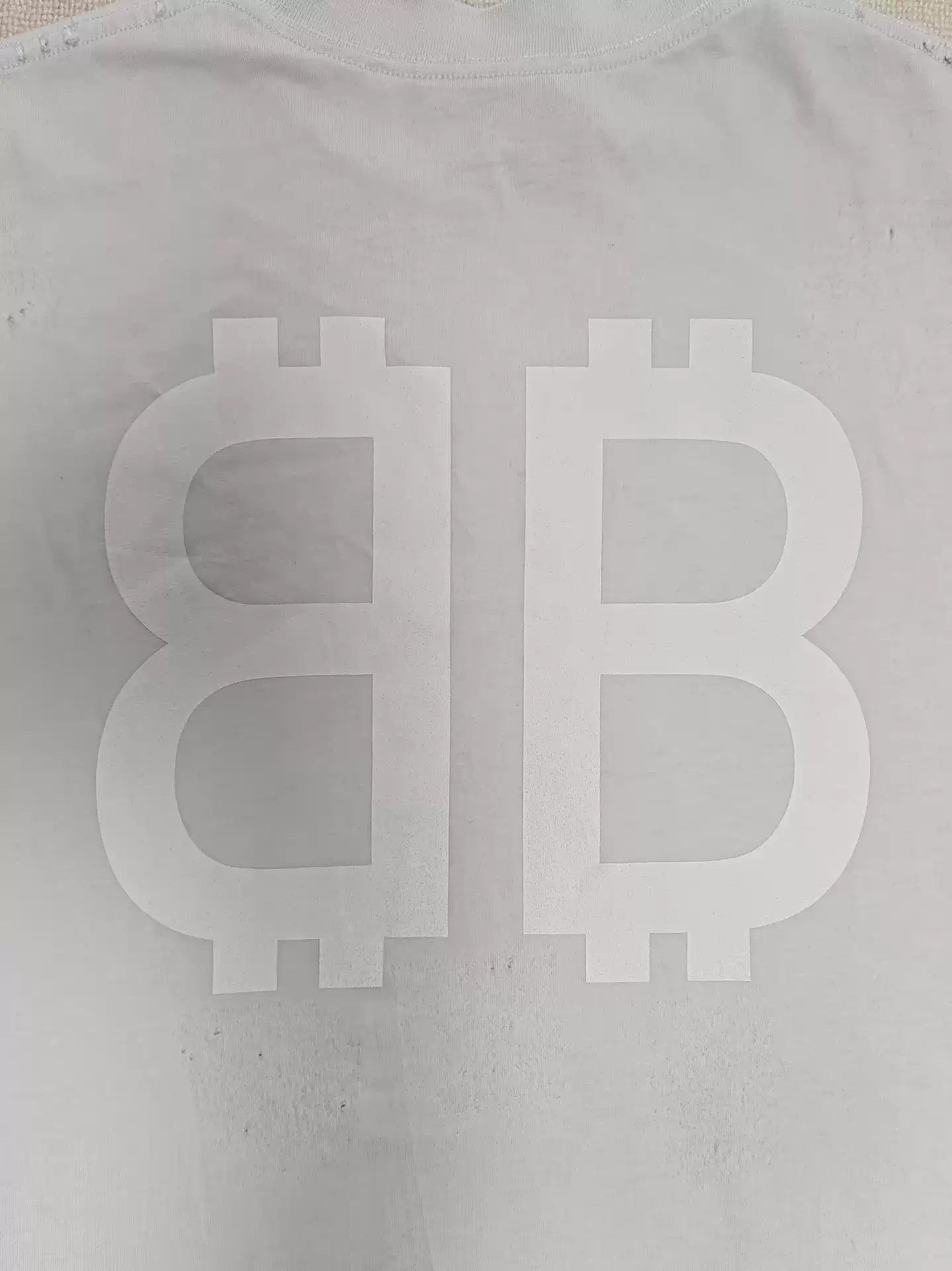 Balenciaga Balenciaga 23FW mud dyed Bitcoin distressed T-shirt Size US S / EU 44-46 / 1 - 5 Thumbnail