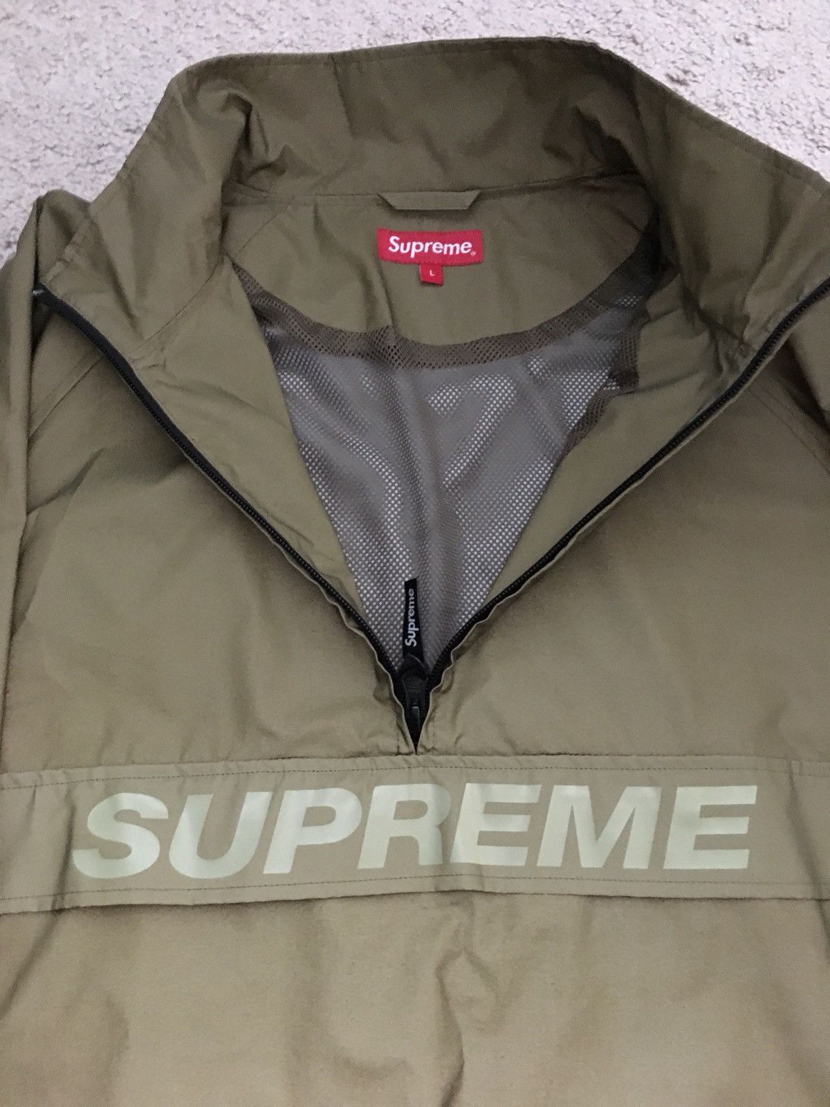 Supreme reflective half zip pullover online