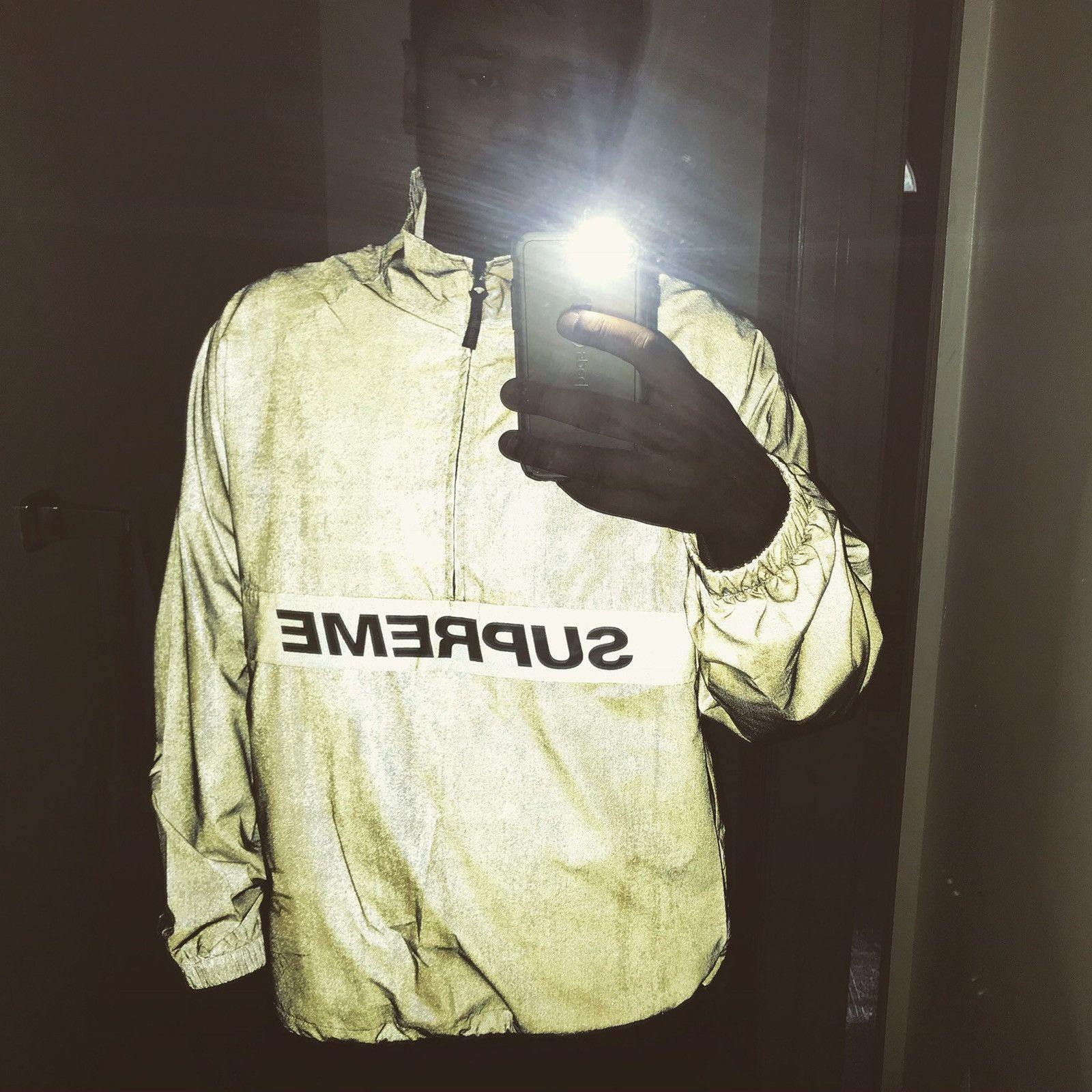 Supreme Reflective Half-Zip Pullover | Grailed