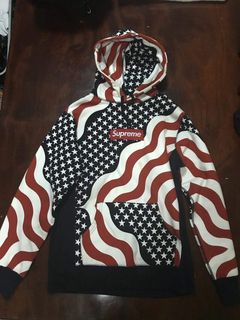 Supreme Supreme American Flag box logo hoodie