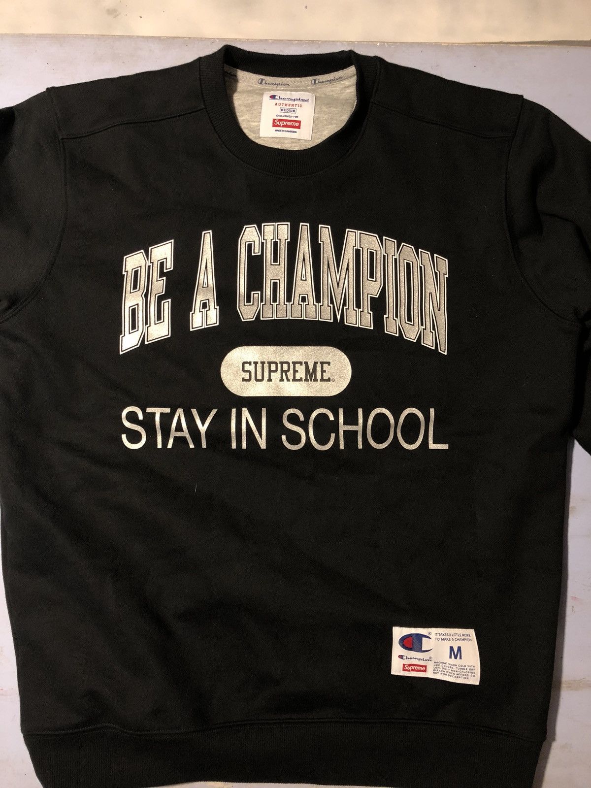 Supreme Champion popular Stay In School Crewneck Bundle Lot Men's Medium/Large