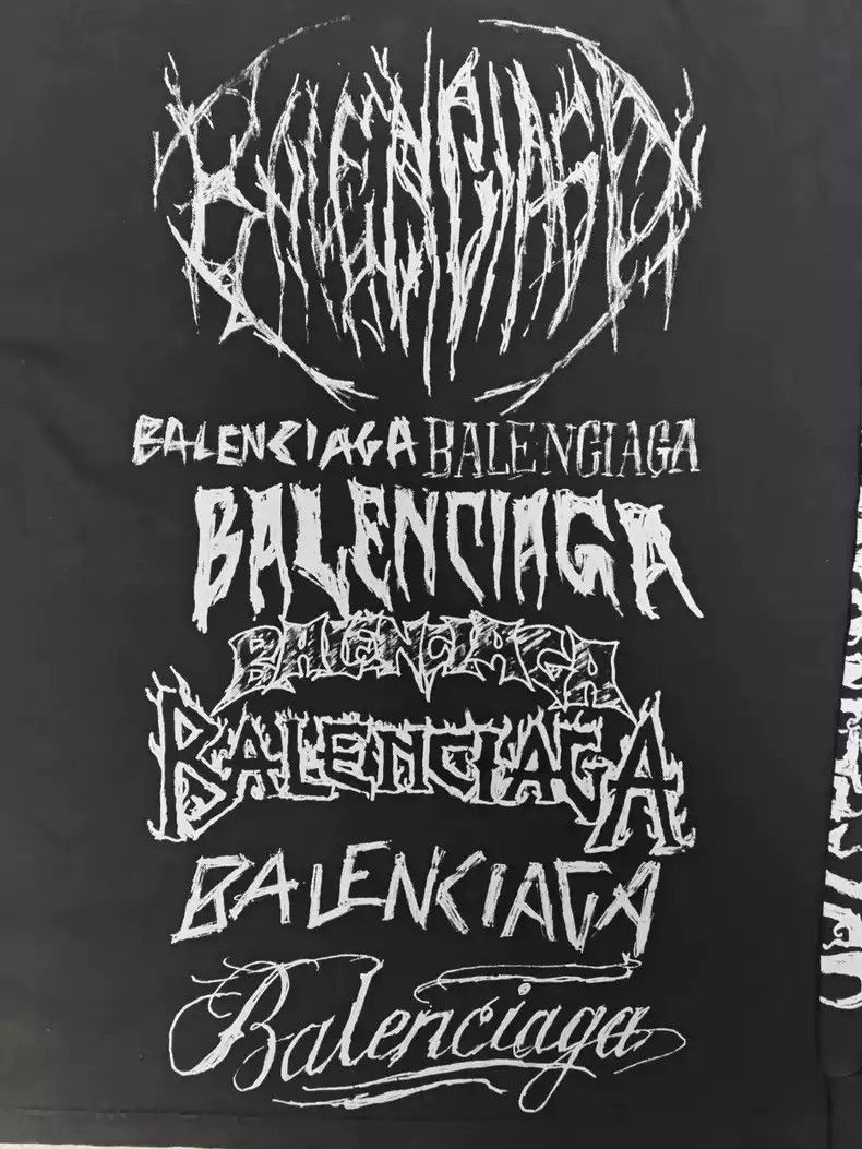 Balenciaga Balenciaga24SS diy mental the Year of the Loong opium graffiti long sleeve Size US XL / EU 56 / 4 - 4 Thumbnail