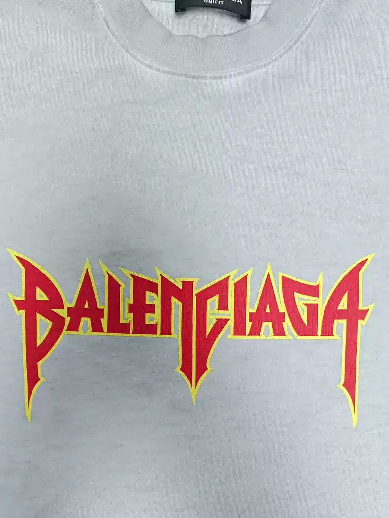 Balenciaga Balenciaga 22SS Lightning Flame Destruction Speckled Ink Short sleeved T-shirt Size US S / EU 44-46 / 1 - 4 Thumbnail