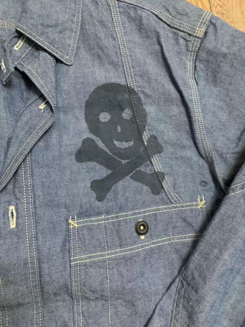 FREEWHEELERS Skeleton Denim Shirt