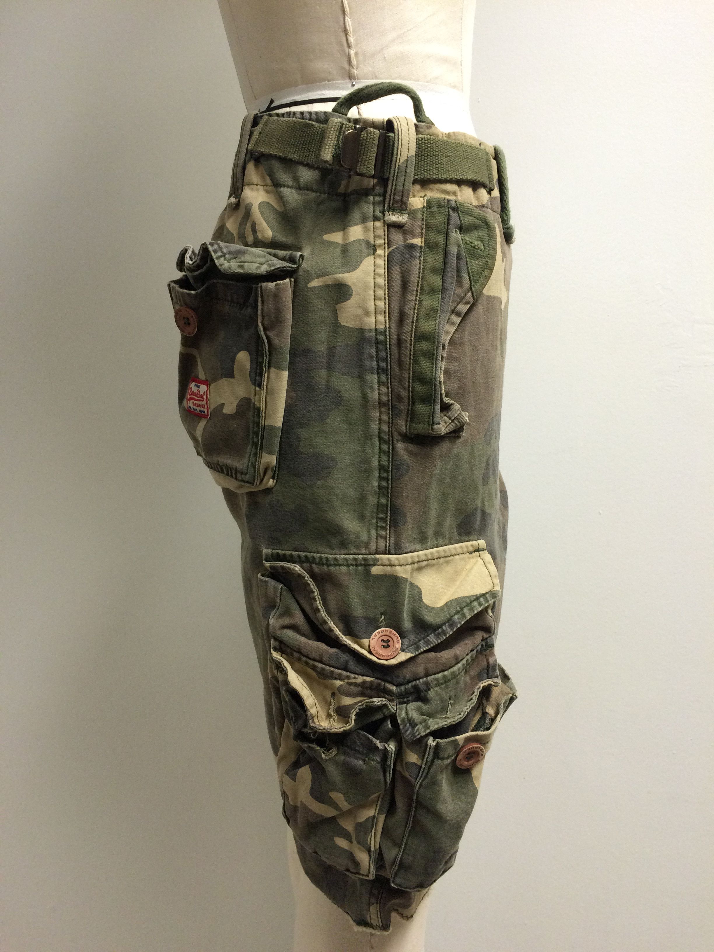 Short Cargo Camouflage GAP Boys – Taille 5 – Denim Vert – Vintage 2010