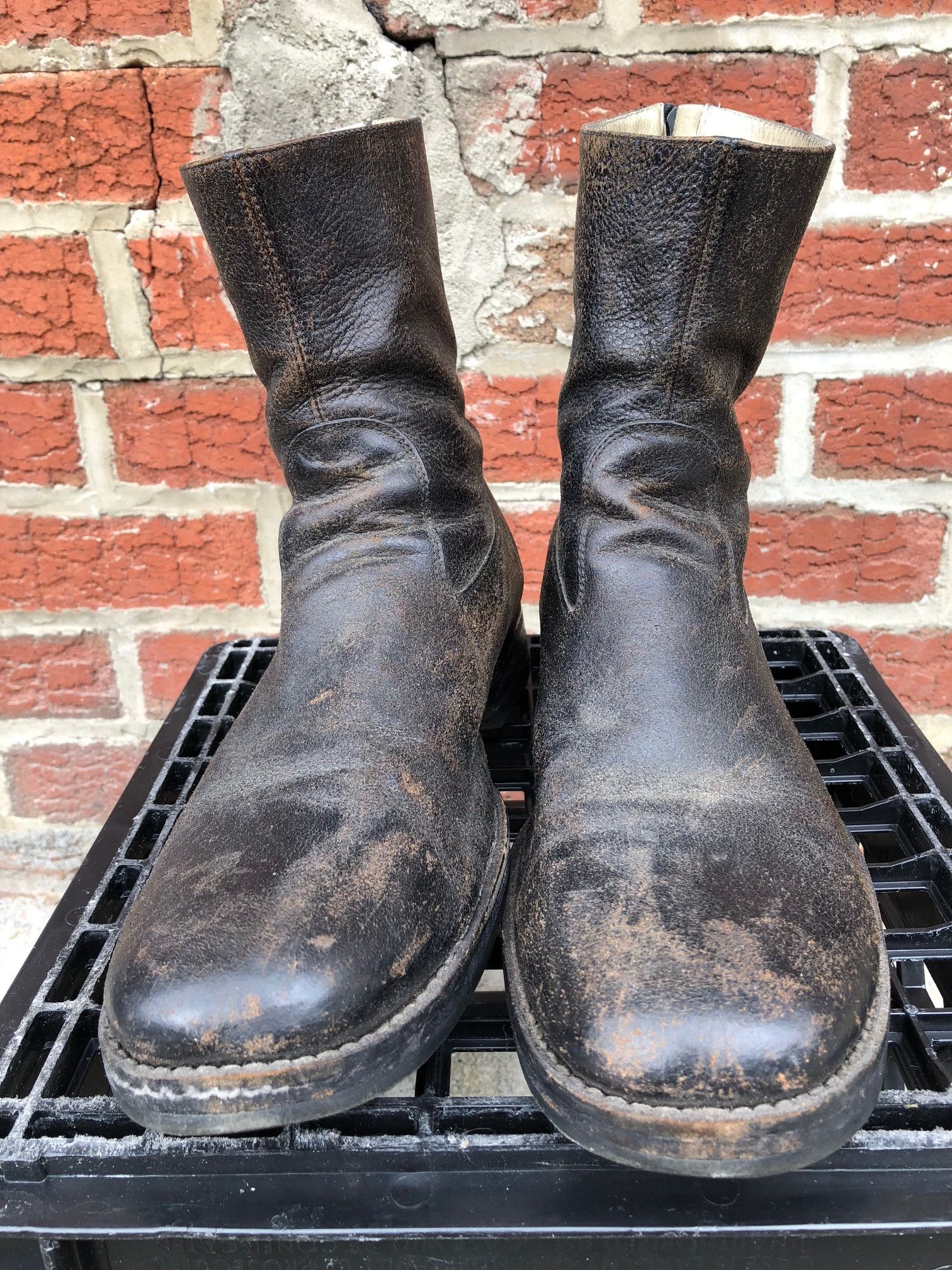 Carpe Diem Back zip boots | Grailed