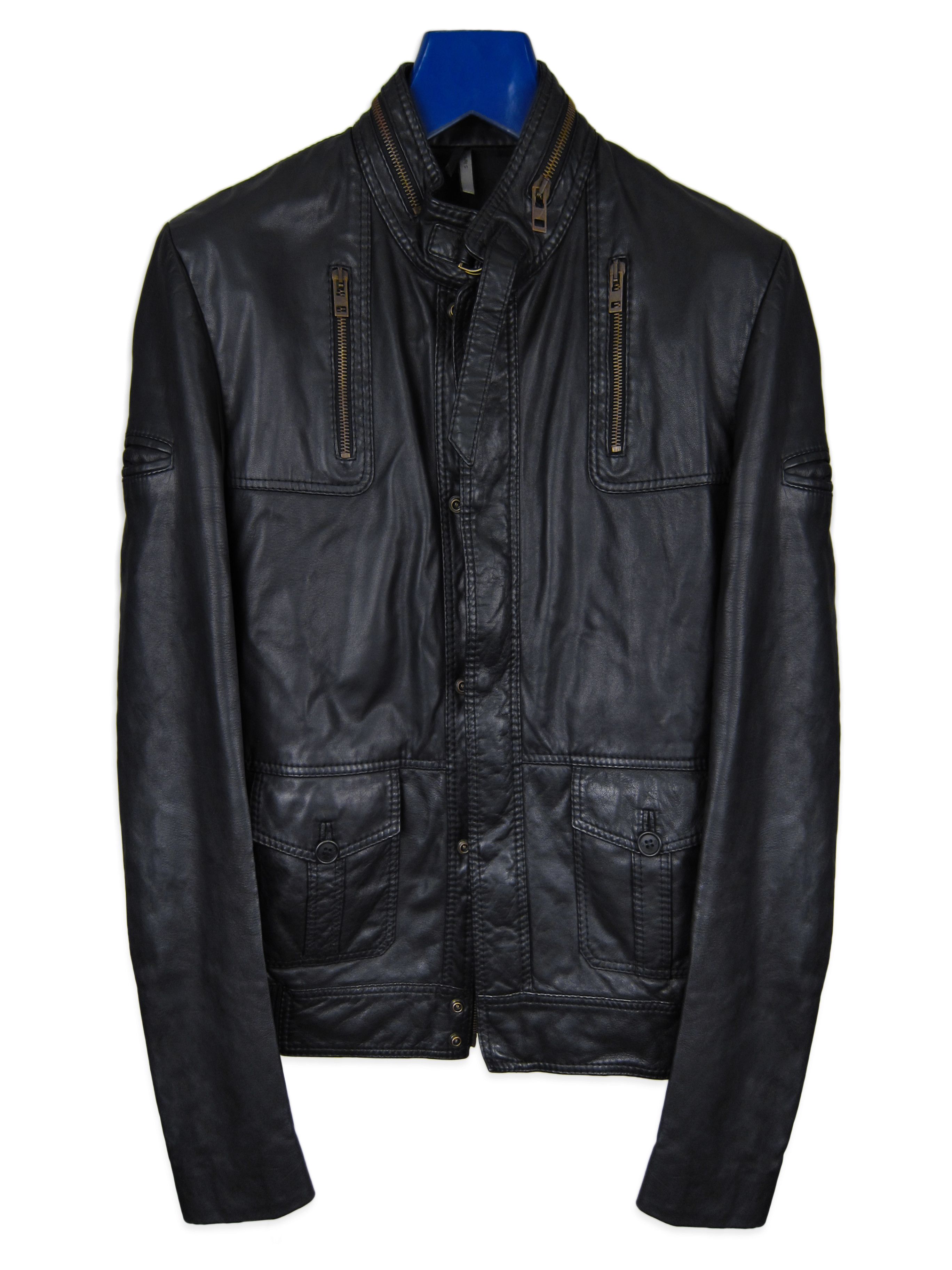 DIOR　HOMME　ライダースジャケット Dior Dior Homme SS06 Black Cafe Racer Leather Jacket sz. 44 | Grailed