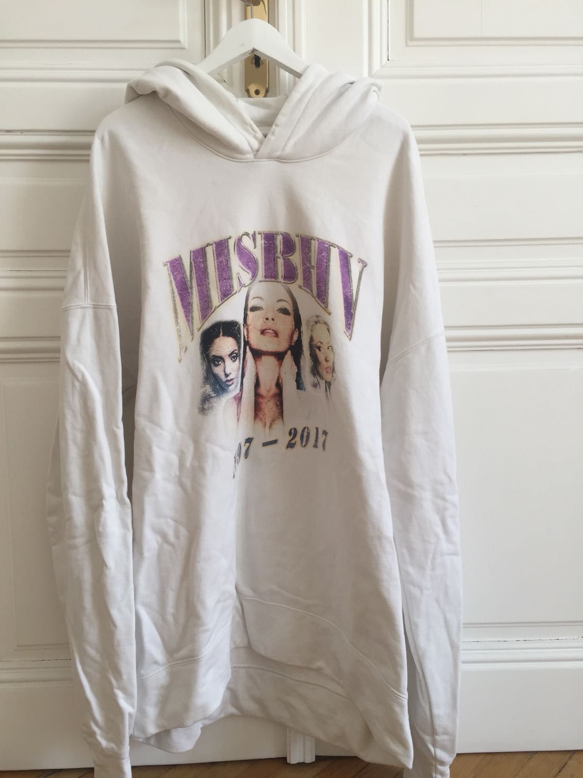 image of Misbhv "rest In Pieces" Oversized Hoodie In White, Men's (Size Small)