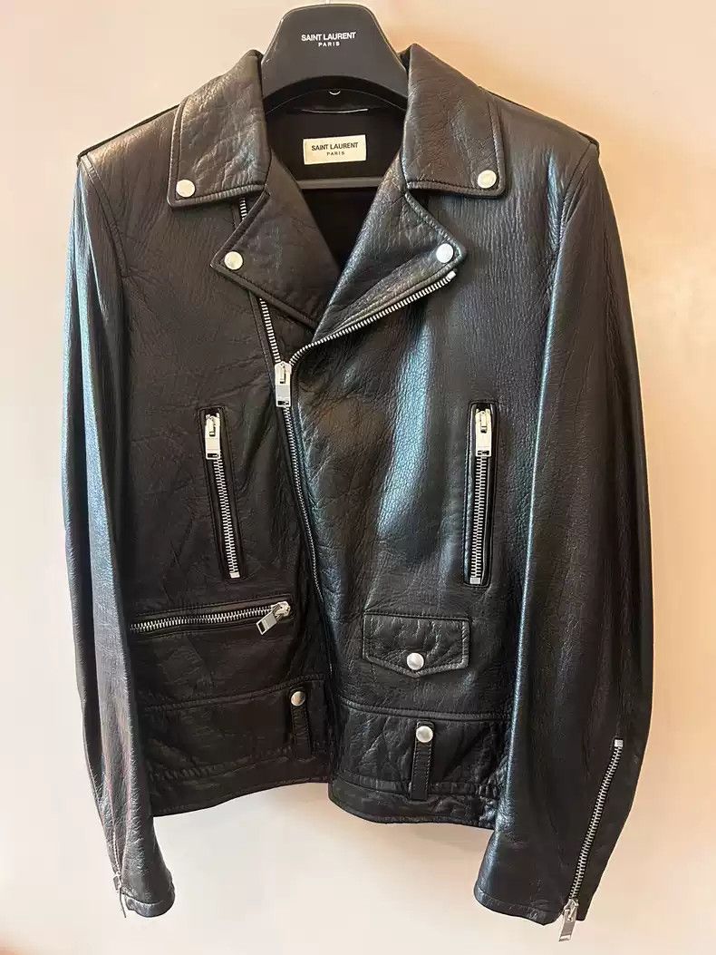 Saint Laurent Paris Saint Laurent rare version L01 bloody tooth Bloodlust sheep leather jacket Size US L / EU 52-54 / 3 - 2 Thumbnail