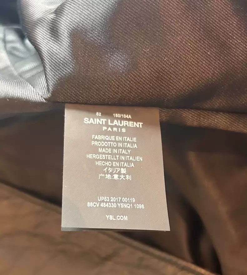 Saint Laurent Paris Saint Laurent rare version L01 bloody tooth Bloodlust sheep leather jacket Size US L / EU 52-54 / 3 - 4 Thumbnail