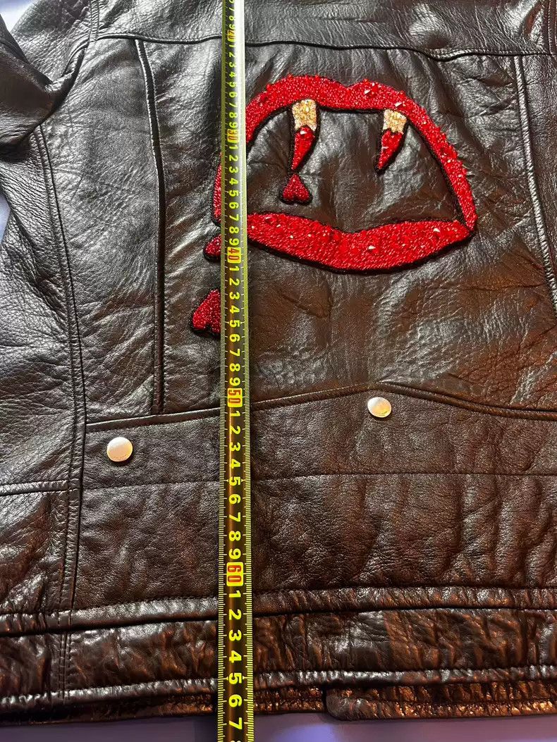 Saint Laurent Paris Saint Laurent rare version L01 bloody tooth Bloodlust sheep leather jacket Size US L / EU 52-54 / 3 - 7 Thumbnail