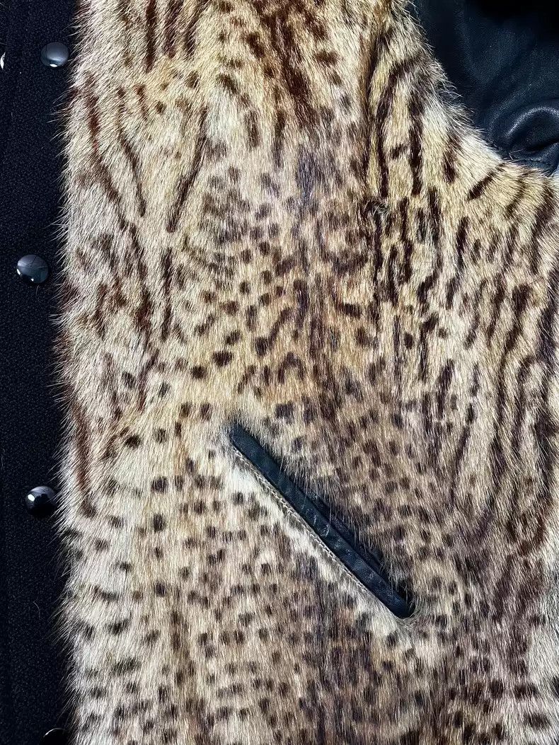 Saint Laurent Paris Saint laurent slp authentic 14 autumn and winter catwalk models dry and lazy fur stitching calfskin Size US S / EU 44-46 / 1 - 6 Thumbnail