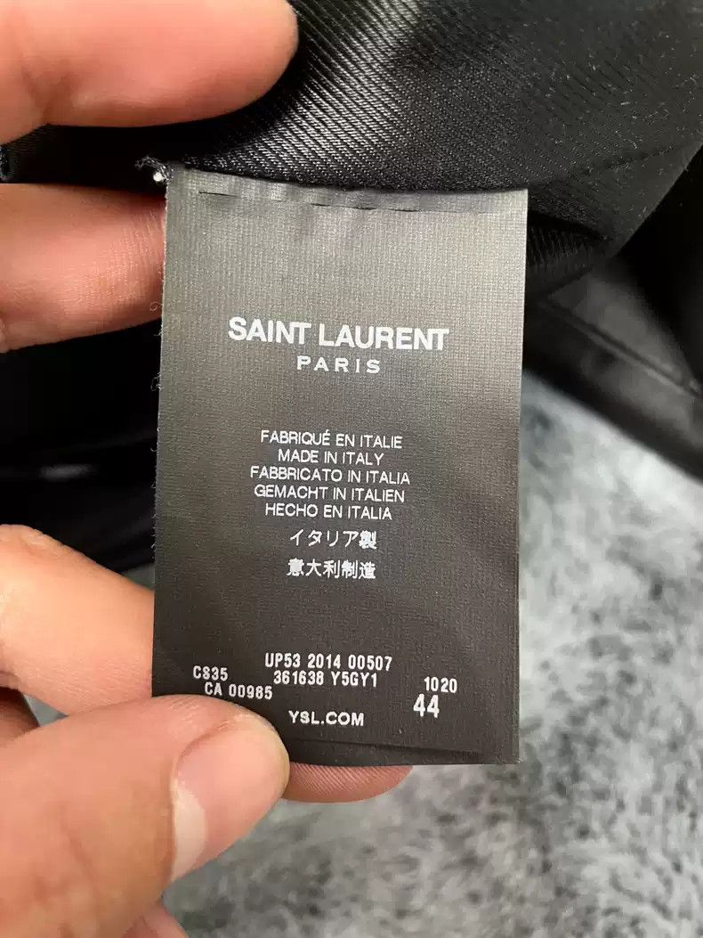 Saint Laurent Paris Saint laurent slp authentic 14 autumn and winter catwalk models dry and lazy fur stitching calfskin Size US S / EU 44-46 / 1 - 5 Thumbnail