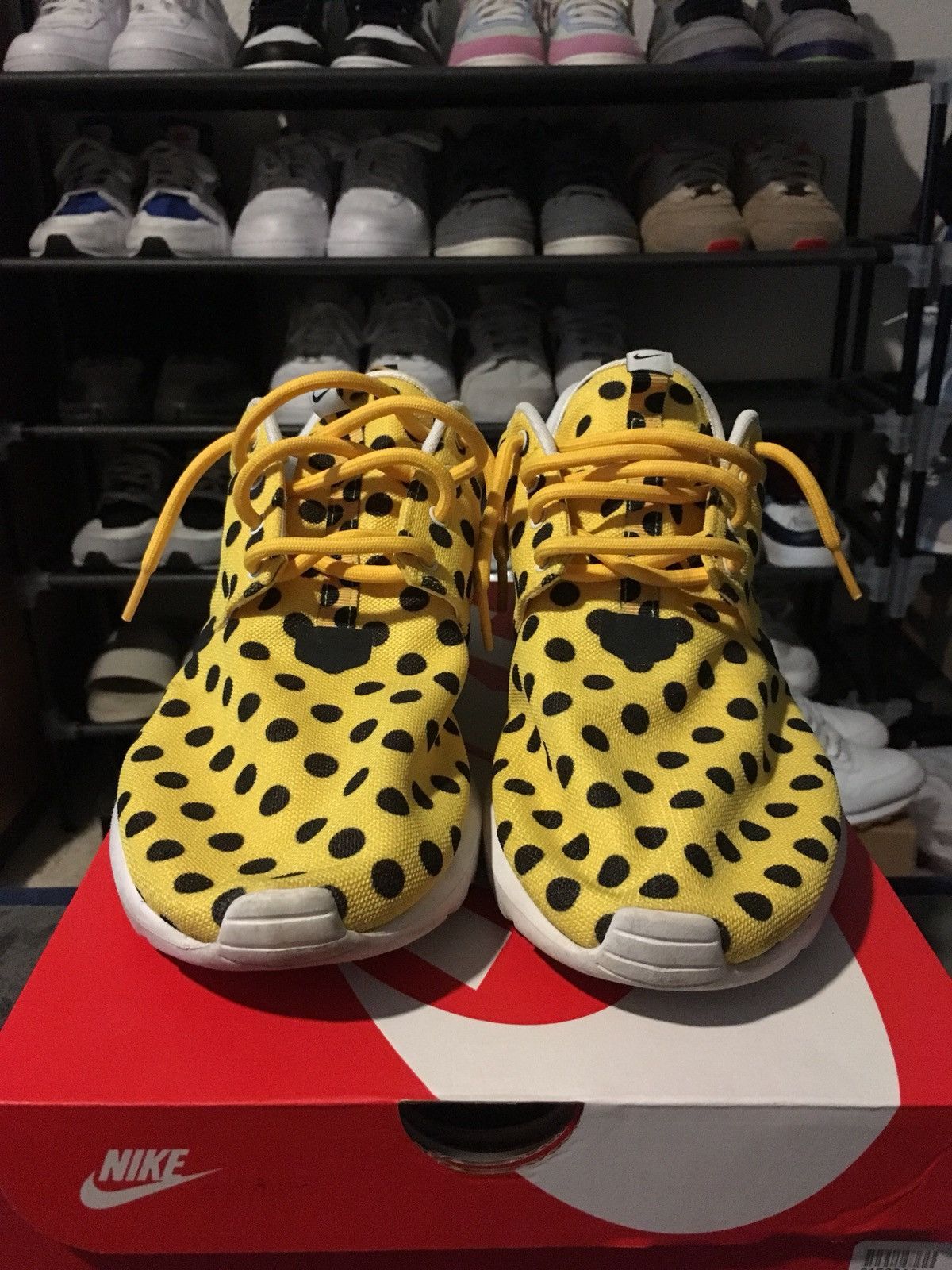 Nike Nike Roshe Run Yellow Polka Dot Size US 11 / EU 44 - 2 Thumbnail