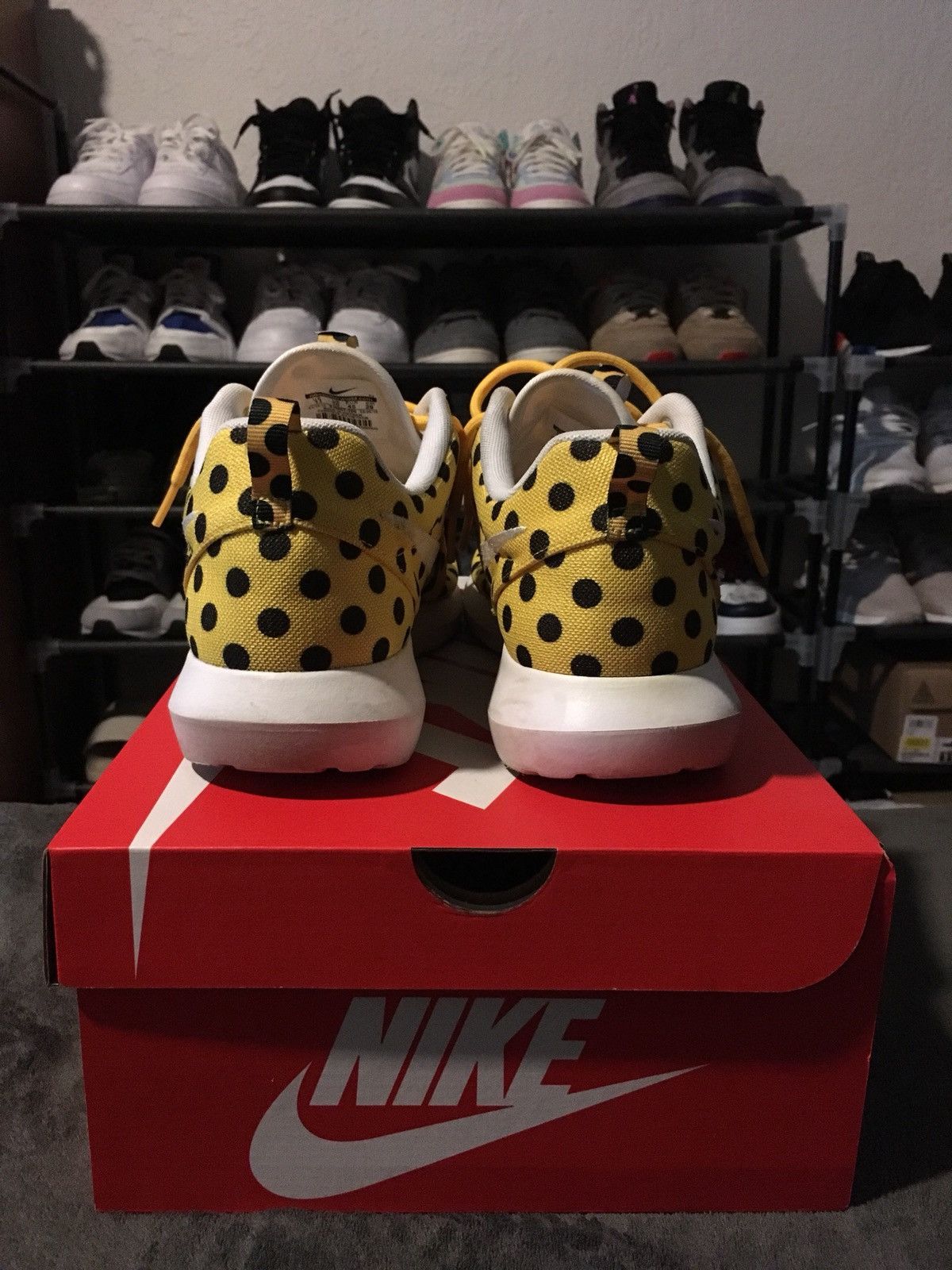 Nike Nike Roshe Run Yellow Polka Dot Size US 11 / EU 44 - 4 Thumbnail
