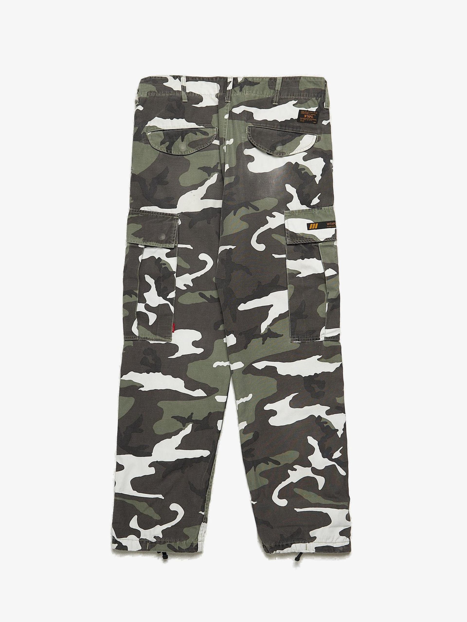 Wtaps Khaki Twill Camo Polyester and Cotton Blend Trousers | Grailed