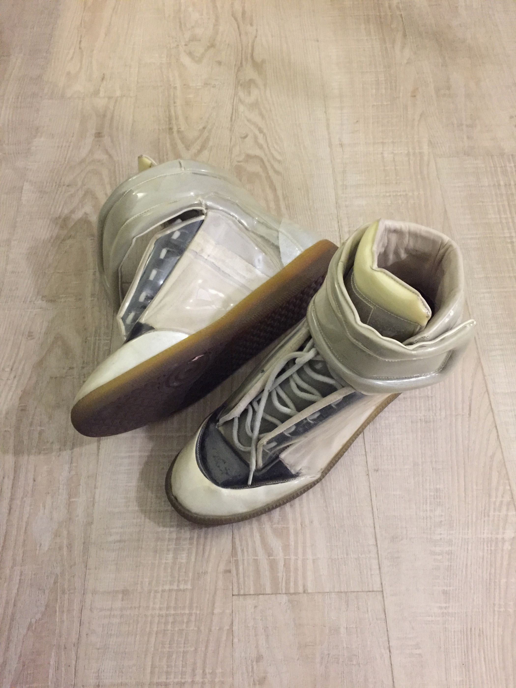Maison Margiela TRANSPARENT FUTURE HIGH TOP SNEAKERS | Grailed