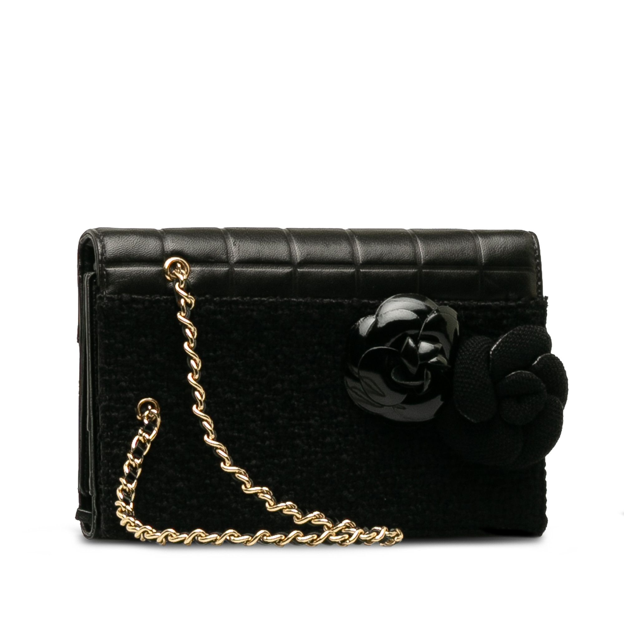 Chanel Chanel Tweed Chocolate Bar Camellia Clutch Size ONE SIZE - 2 Preview