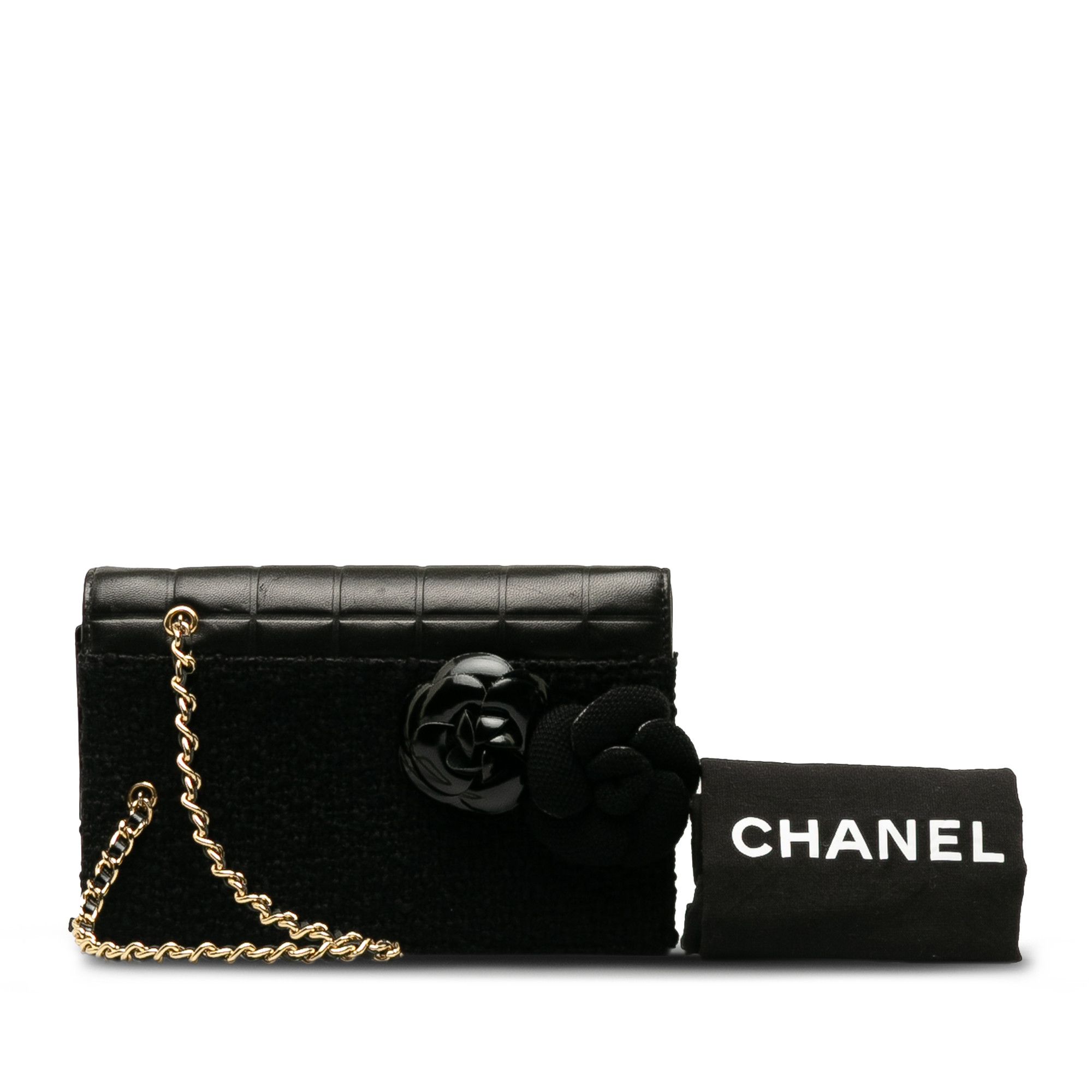 Chanel Chanel Tweed Chocolate Bar Camellia Clutch Size ONE SIZE - 12 Preview