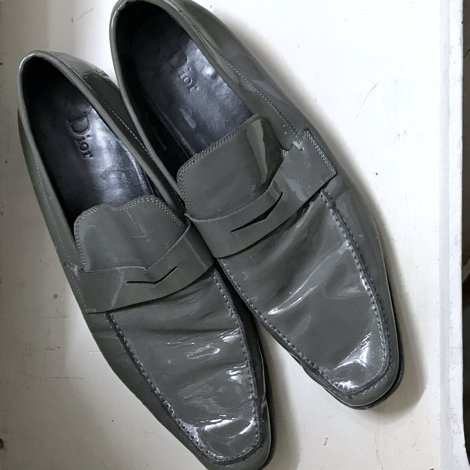 Dior × Hedi Slimane Dior Homme Moss Green Patent Leather Loafer Size US 11 / EU 44 - 3 Thumbnail