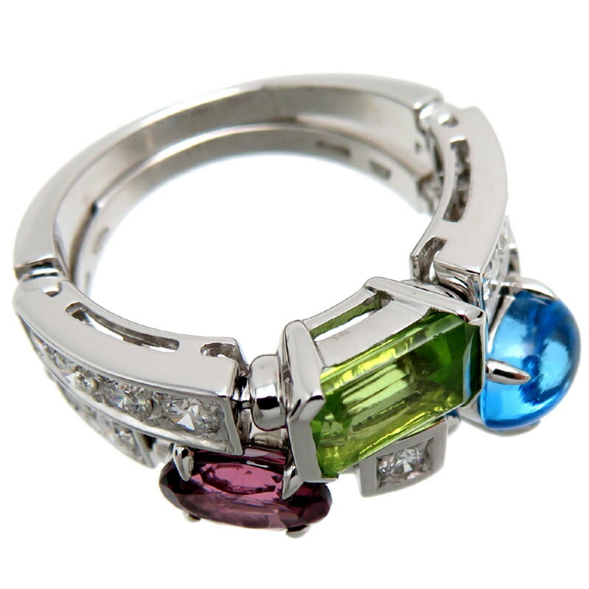 Bvlgari 750WG Allegra Women's Ring, 750 White Gold, Size 11