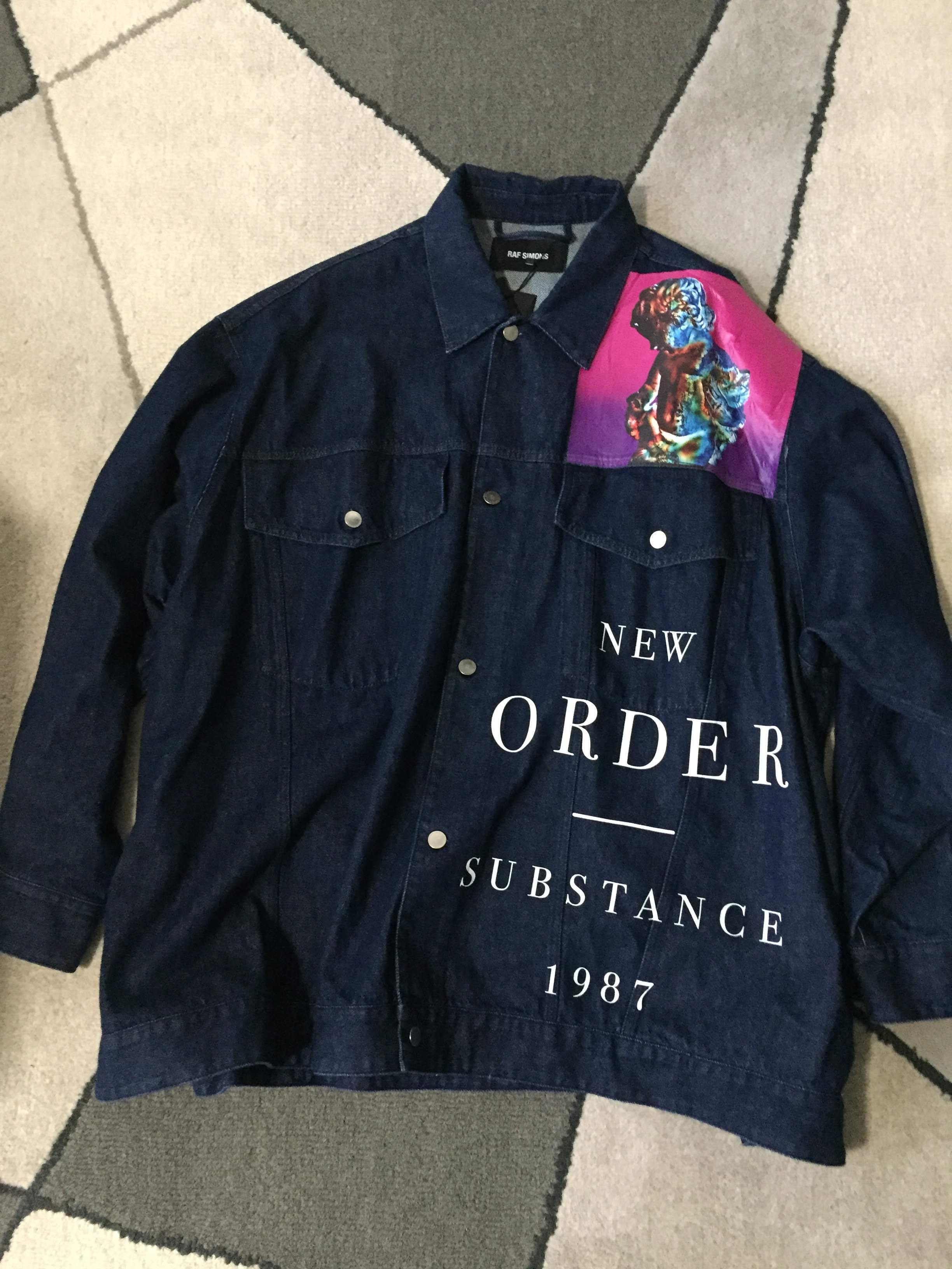 Raf Simons NEW ORDER SUBSTANCE DENIM JACKET | Grailed