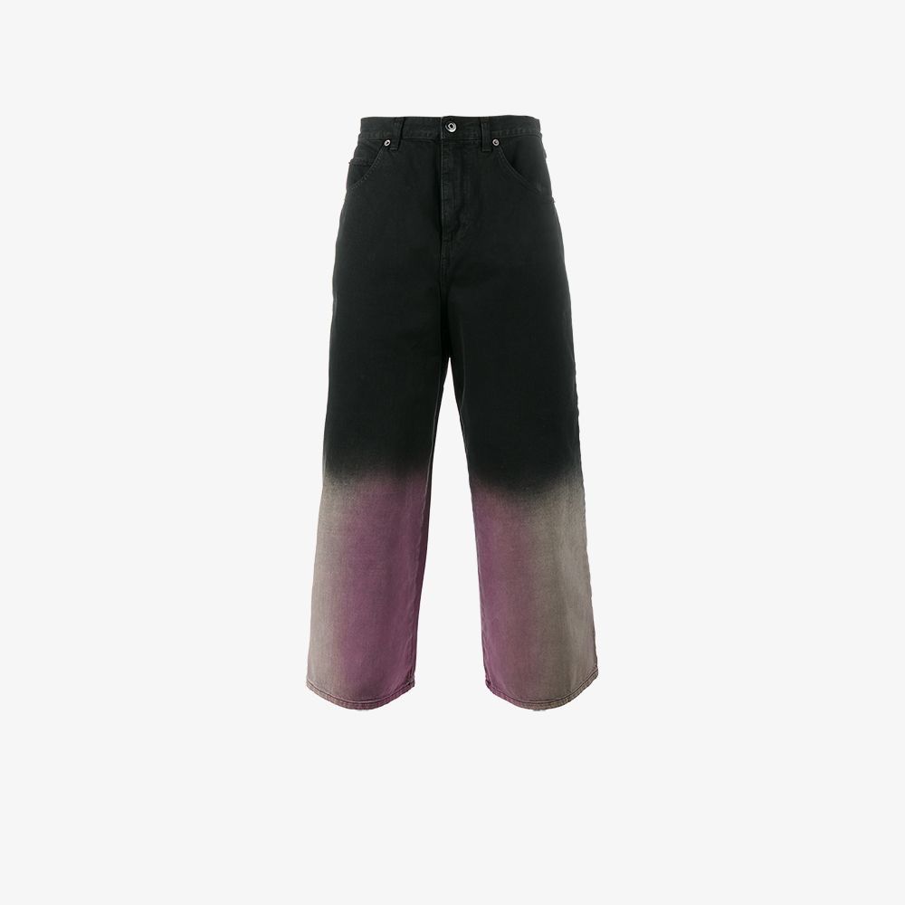 JW Anderson Purple and Grey Dip Dyed Cropped Denim Trousers Size US 30 / EU 46 - 1 Thumbnail