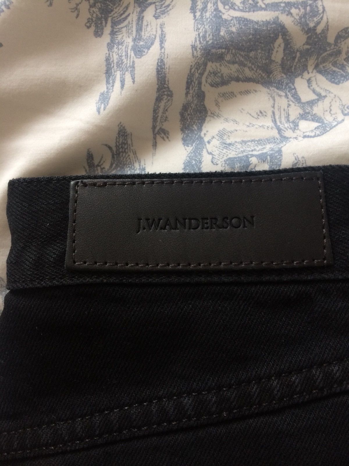JW Anderson Purple and Grey Dip Dyed Cropped Denim Trousers Size US 30 / EU 46 - 5 Thumbnail