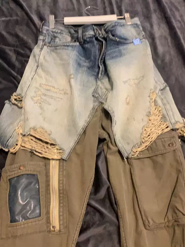 Maison MIHARA YASUHIRO miharayasuhiro Destroy splicing overalls Size US 32 / EU 48 - 2 Thumbnail