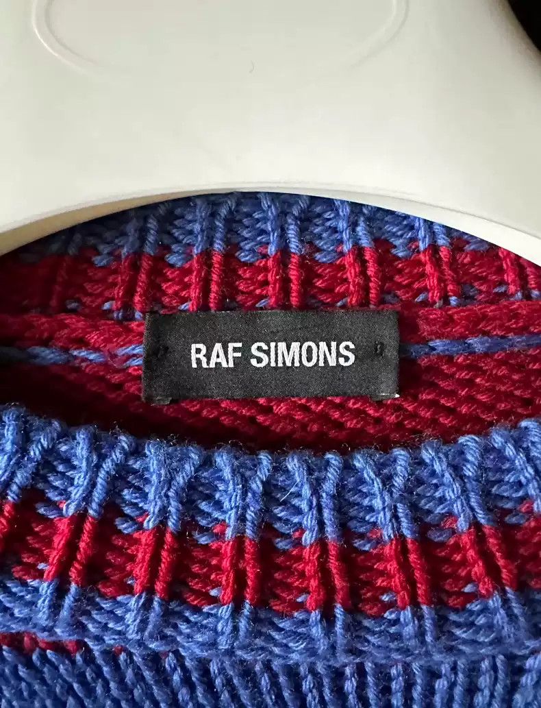 Raf Simons Raf Simons red and blue layered sweater Size US M / EU 48-50 / 2 - 3 Thumbnail