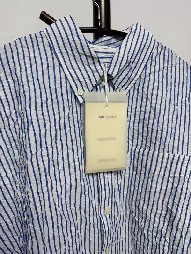 Our Legacy Our legacy Striped Pleated Shirt Size US L / EU 52-54 / 3 - 3 Thumbnail