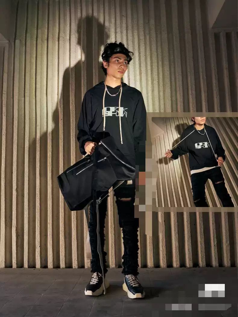 Rick Owens Rickowens Dark Base Drkshdw Letter Printed Long Sleeve Sweater Size US M / EU 48-50 / 2 - 5 Thumbnail